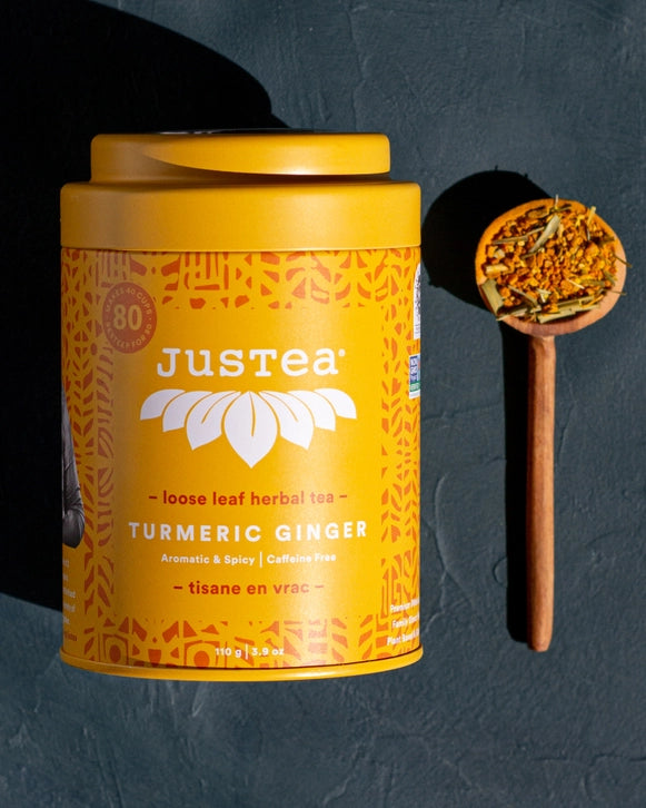 Turmeric Ginger Tin + Spoon | Organic, Fair Herbal Tea