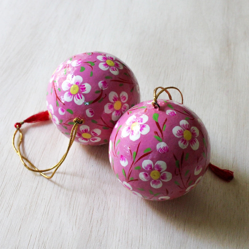 Paper Mache Ball Ornaments | Assorted
