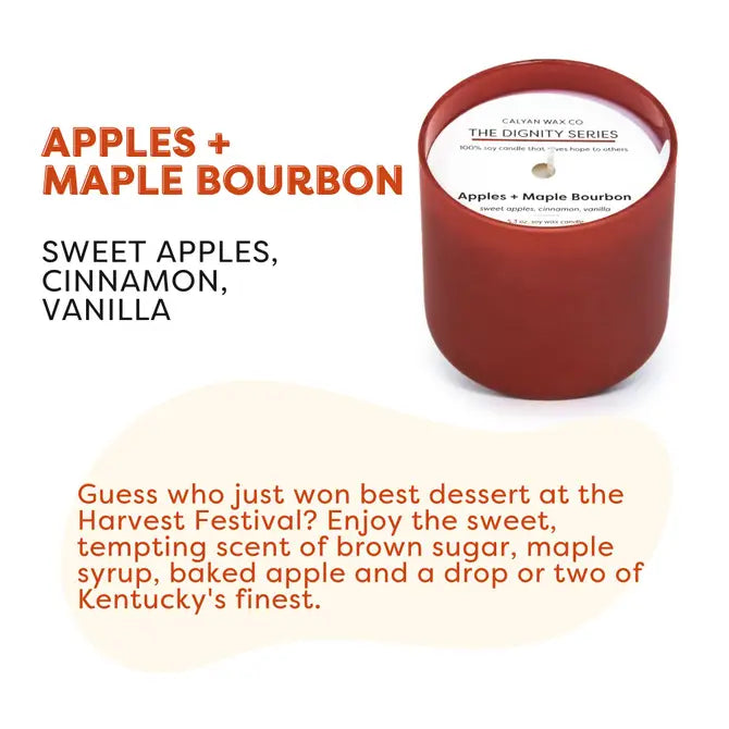 Apples + Maple Bourbon - Dignity Series Soy Candle