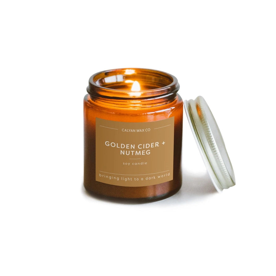Golden Cider + Nutmeg Mini Amber Jar Soy Candle