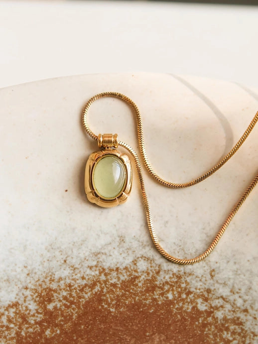 Dax 18K Gold Non-Tarnish Natural Stone Necklace | Assorted