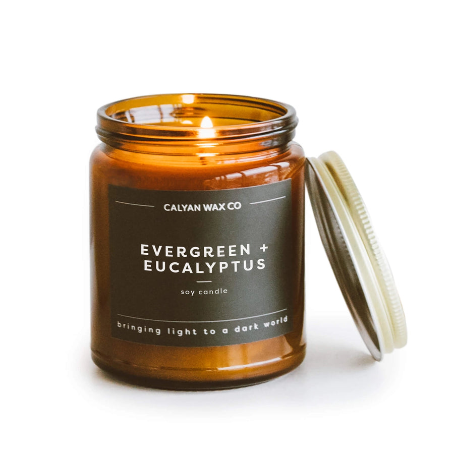Evergreen + Eucalyptus Amber Candle