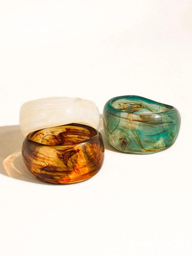 Caelia Modern Bold Statement Resin Bangle | Assorted
