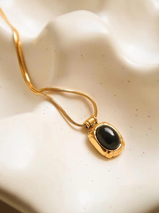 Dax 18K Gold Non-Tarnish Natural Stone Necklace | Assorted
