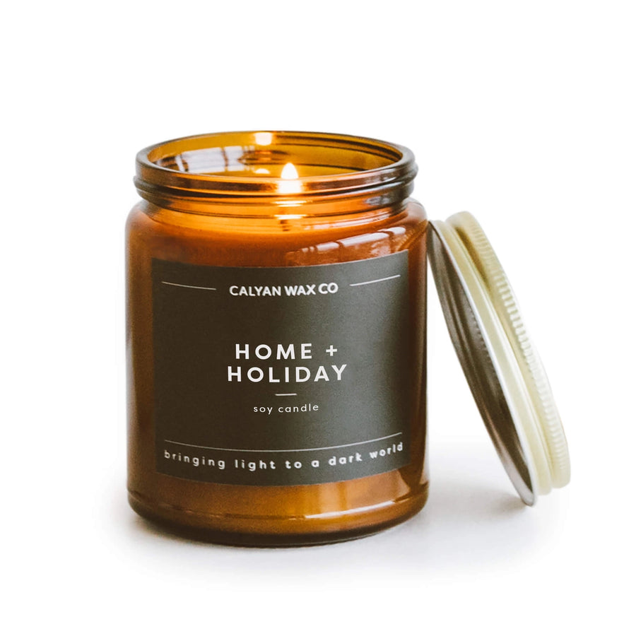 Home + Holiday Amber Jar Soy Candle