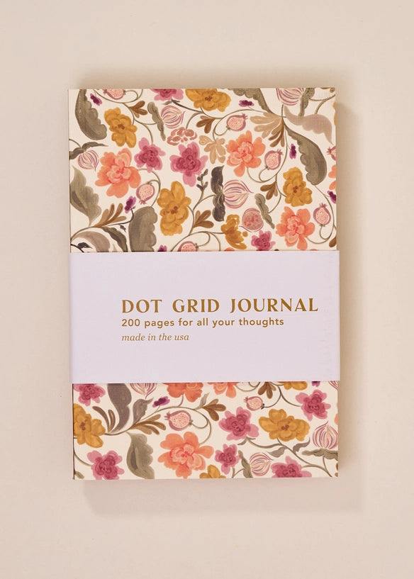 Autumn Floral Perfect Bound Dot Grid Journal