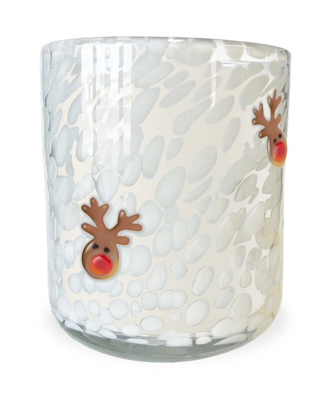 Reindeer Confetti Icon Candle