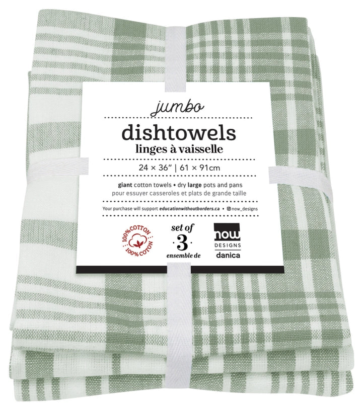 Elm Green Jumbo Dishtowels Set of 3