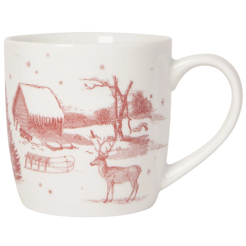 Winter Toile Porcelain Mug