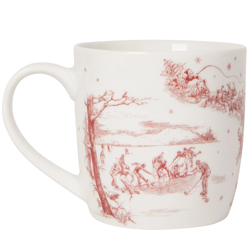 Winter Toile Porcelain Mug