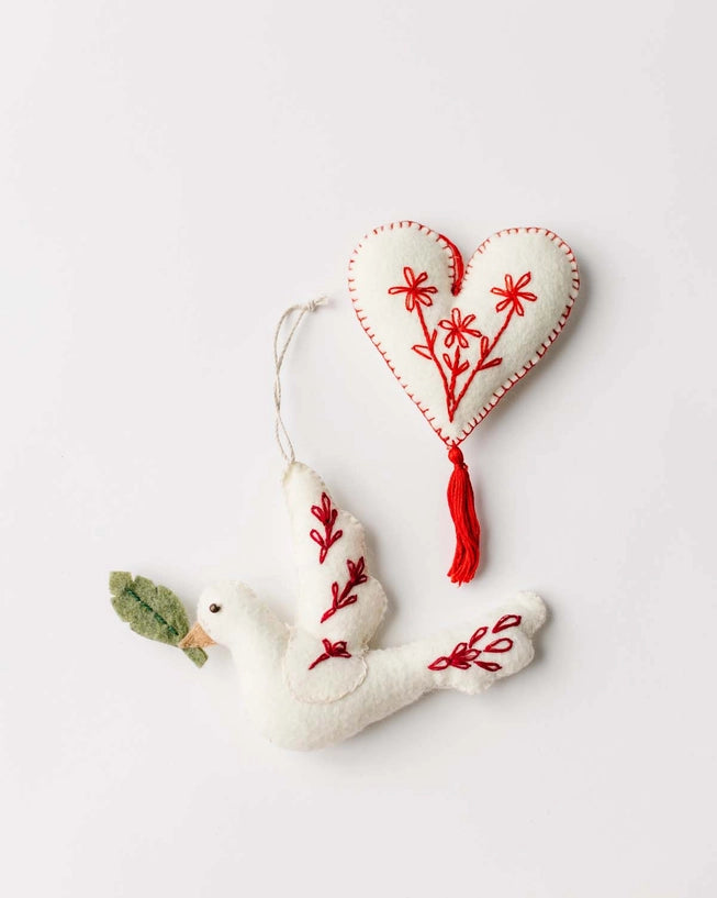 Dove Ornament | Red
