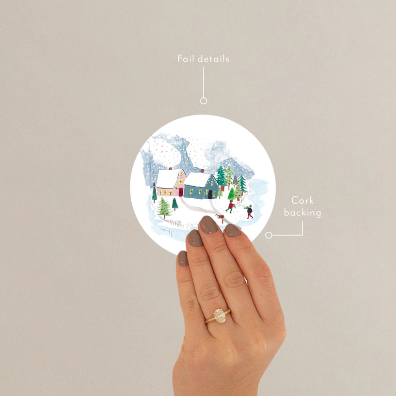 Winter Houses Coaster | Plantable