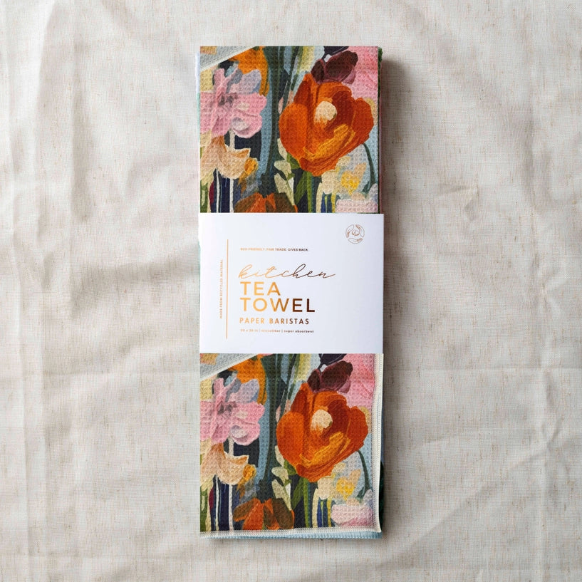 Flowers Bouquet Kitchen | Recycle Microfiber Waffle Tea Towel
