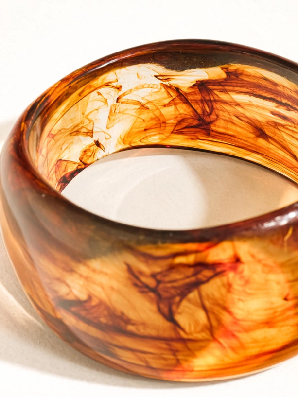 Caelia Modern Bold Statement Resin Bangle | Assorted
