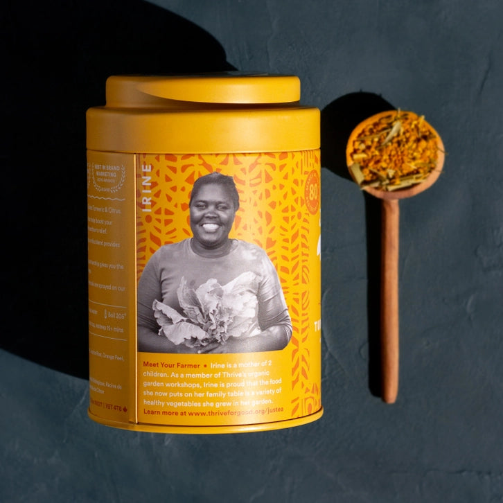 Turmeric Ginger Tin + Spoon | Organic, Fair Herbal Tea