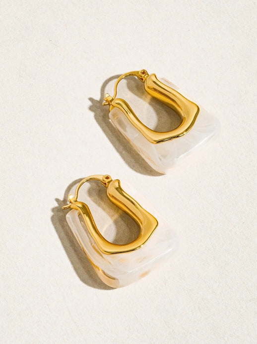 Talia 18K Gold U-Shaped Boho Hoop Earring | 2 Colors