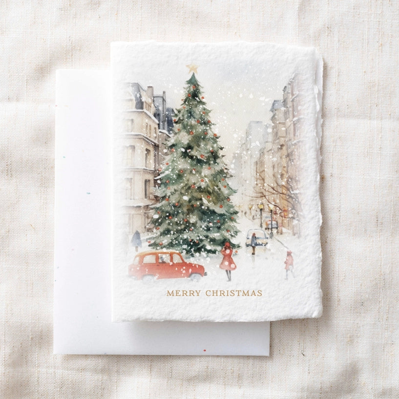 City Merry Christmas Greeting Card
