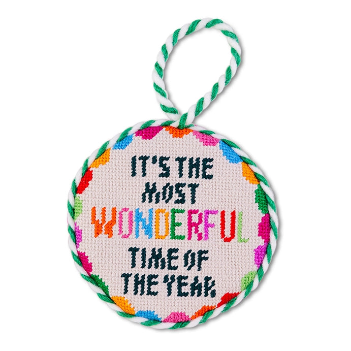 Wonderful Time - Needlepoint Ornament