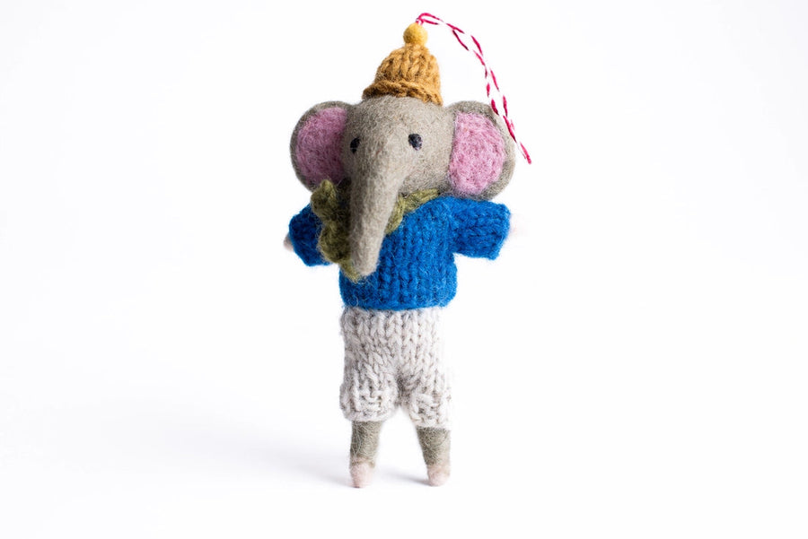 Felt Elephant Ornament