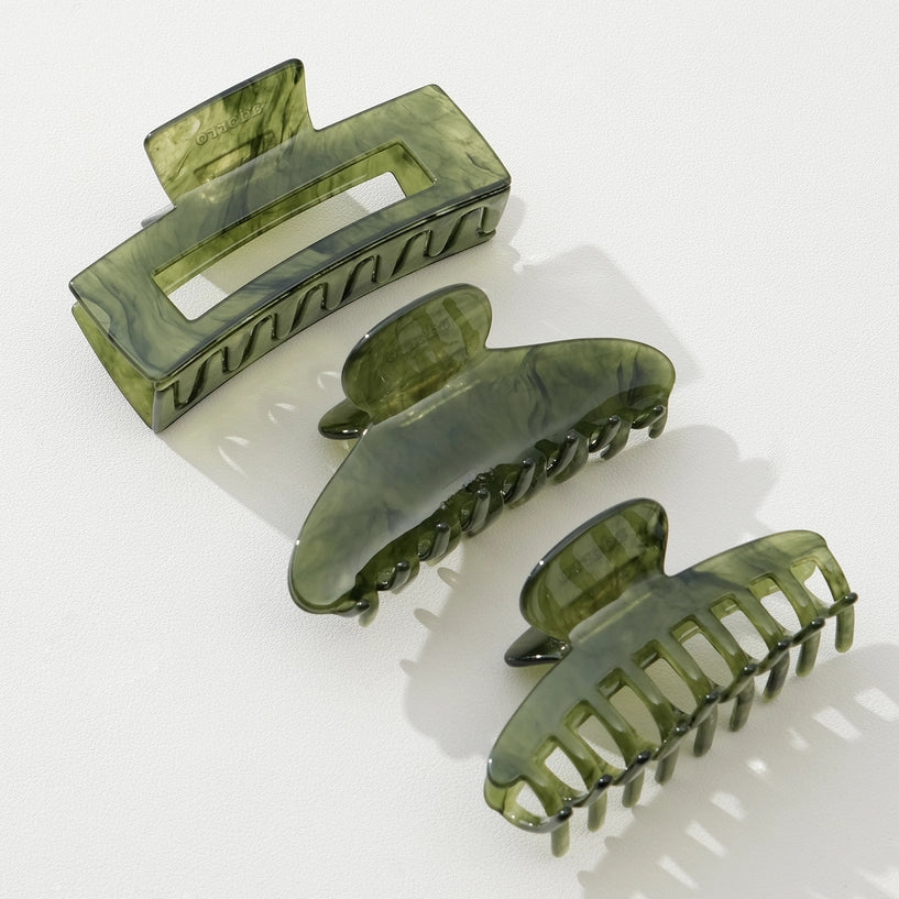 Jade Green Large | Assorted Large Claw Clips