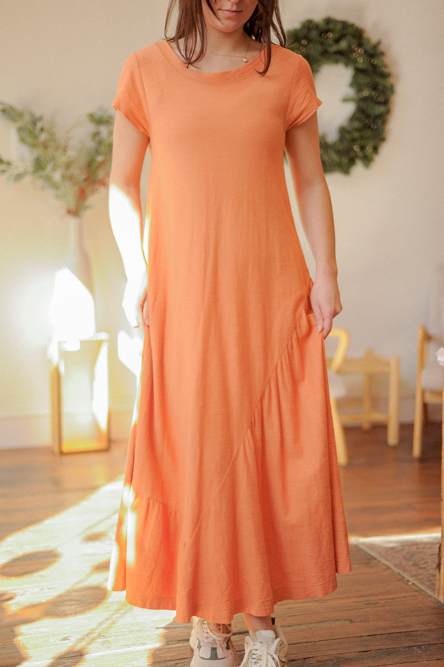 FP Beach Orange Maxi Dress
