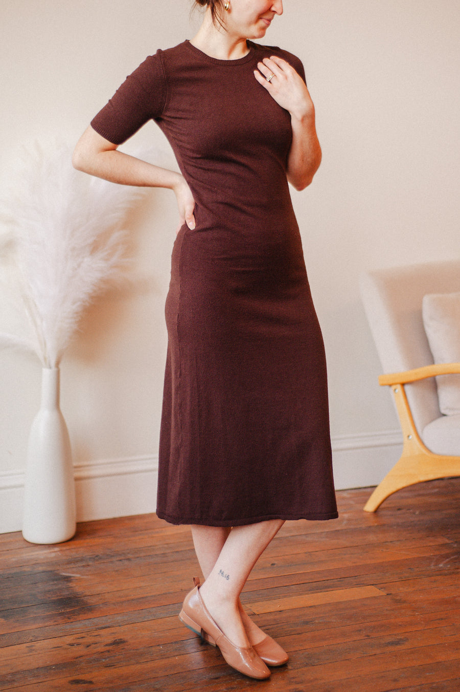 Steve Madden Coffee Brown Sweater Maxi Dress – Threaded Collective