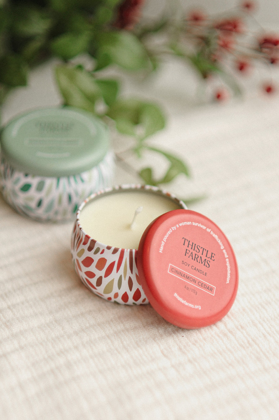 Cinnamon Cedar Holiday Love Heals Mini Candle