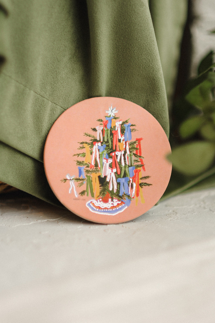 Christmas Bows Coaster | Plantable