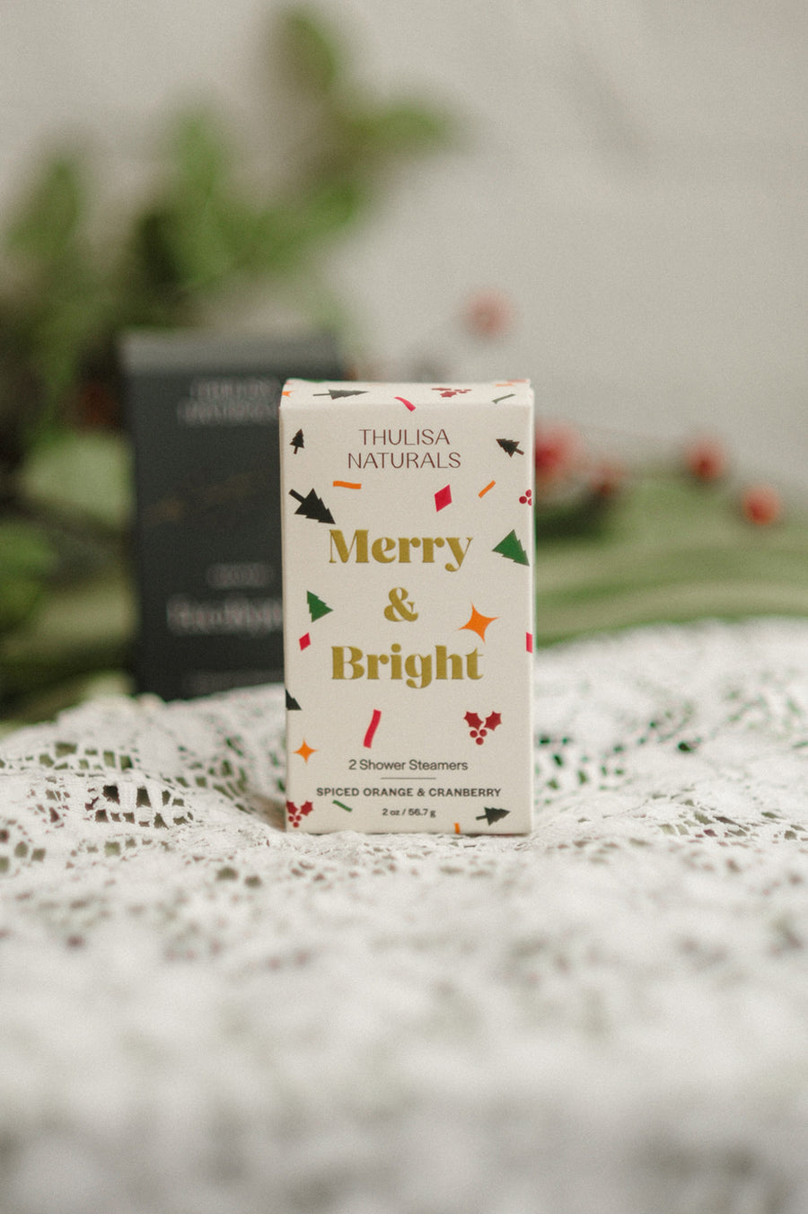 Christmas Shower Steamers | 2 Pack Spiced Orange + Cranberry