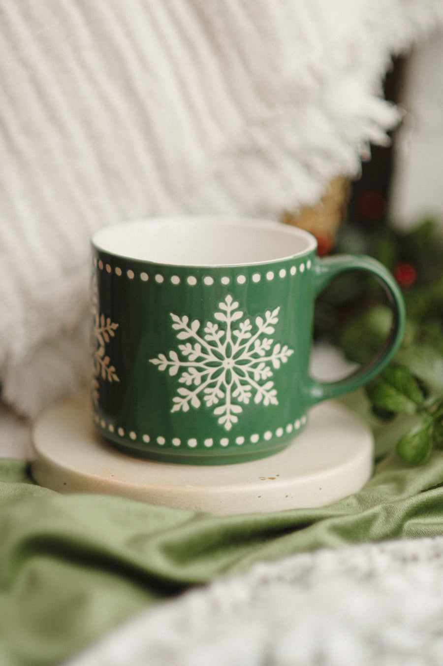 Good Tidings Christmas Snowflake Mug