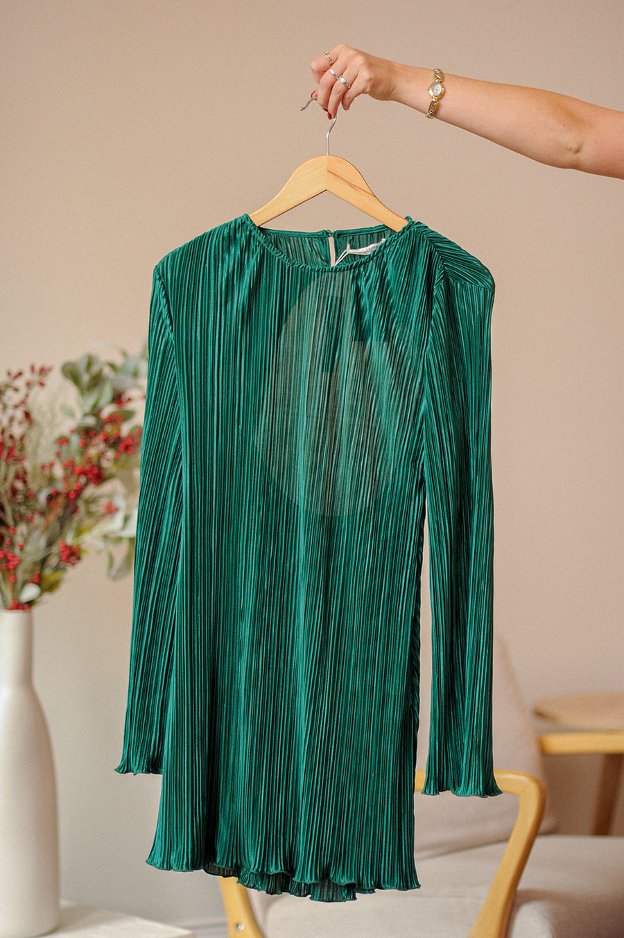 NWT Darling and Dashing Green Satin Dress