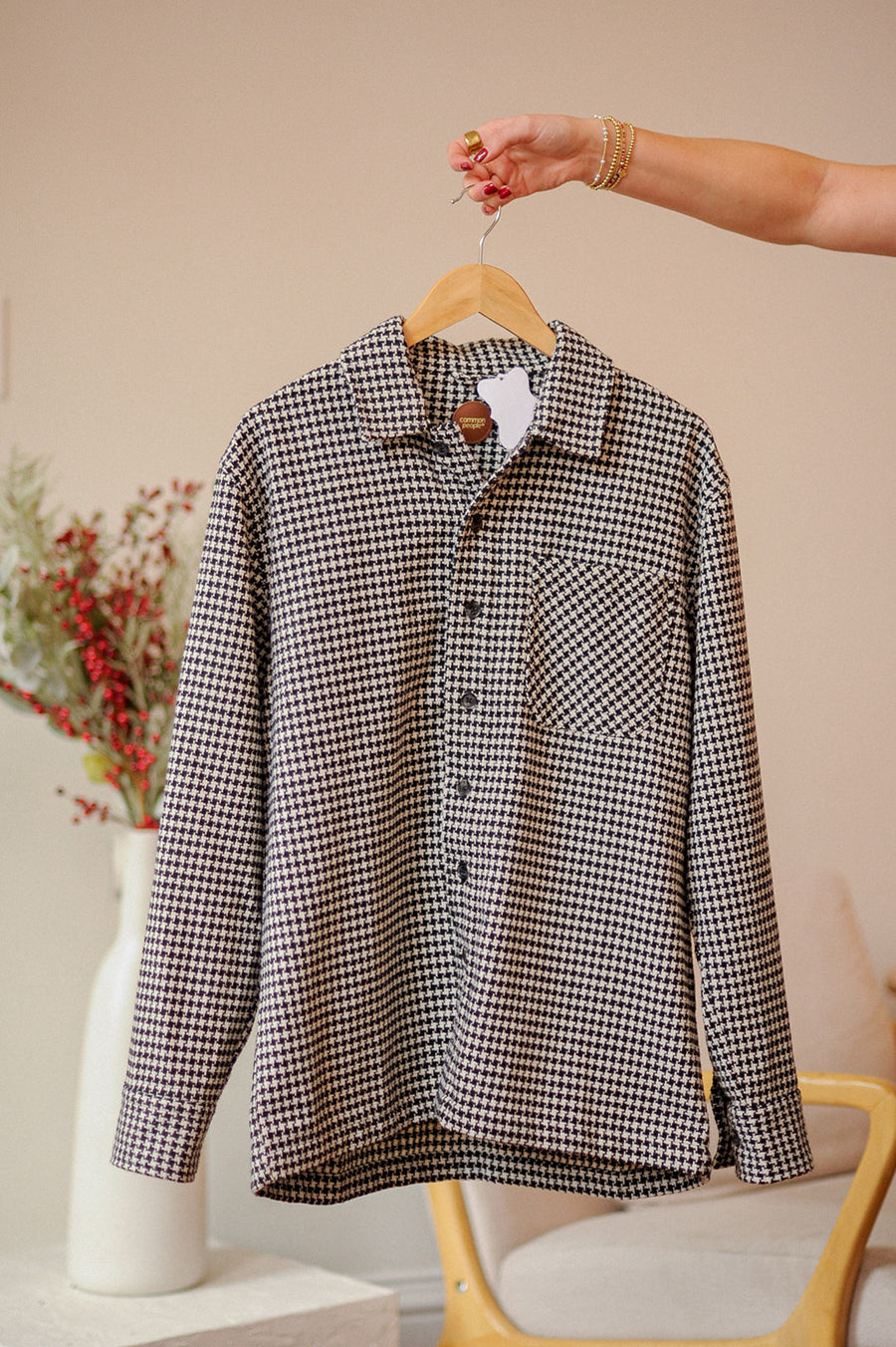 Common People B&W Houndstooth Jacket