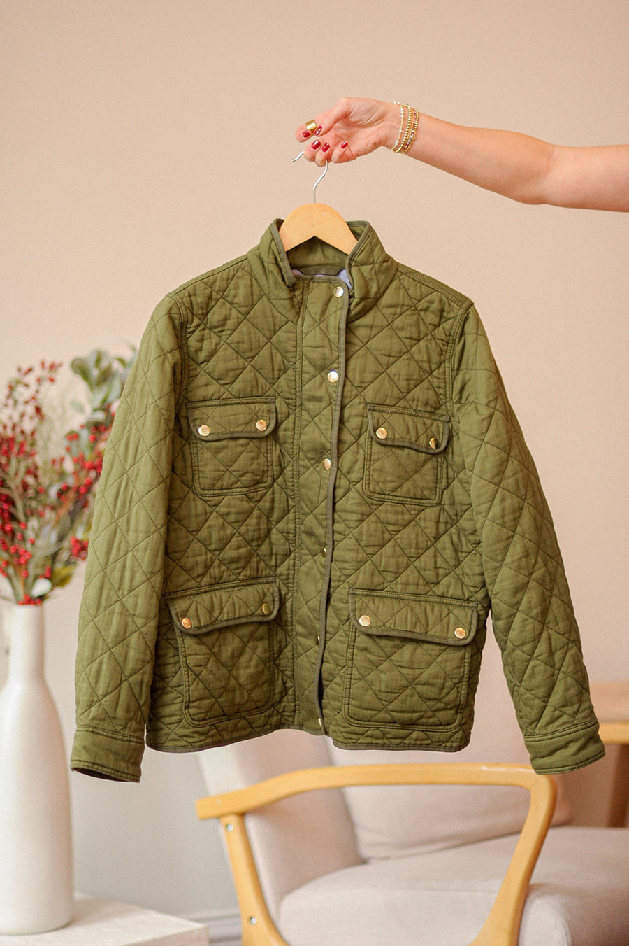 J. Crew Green Quilted Jacket *Retails over $200*