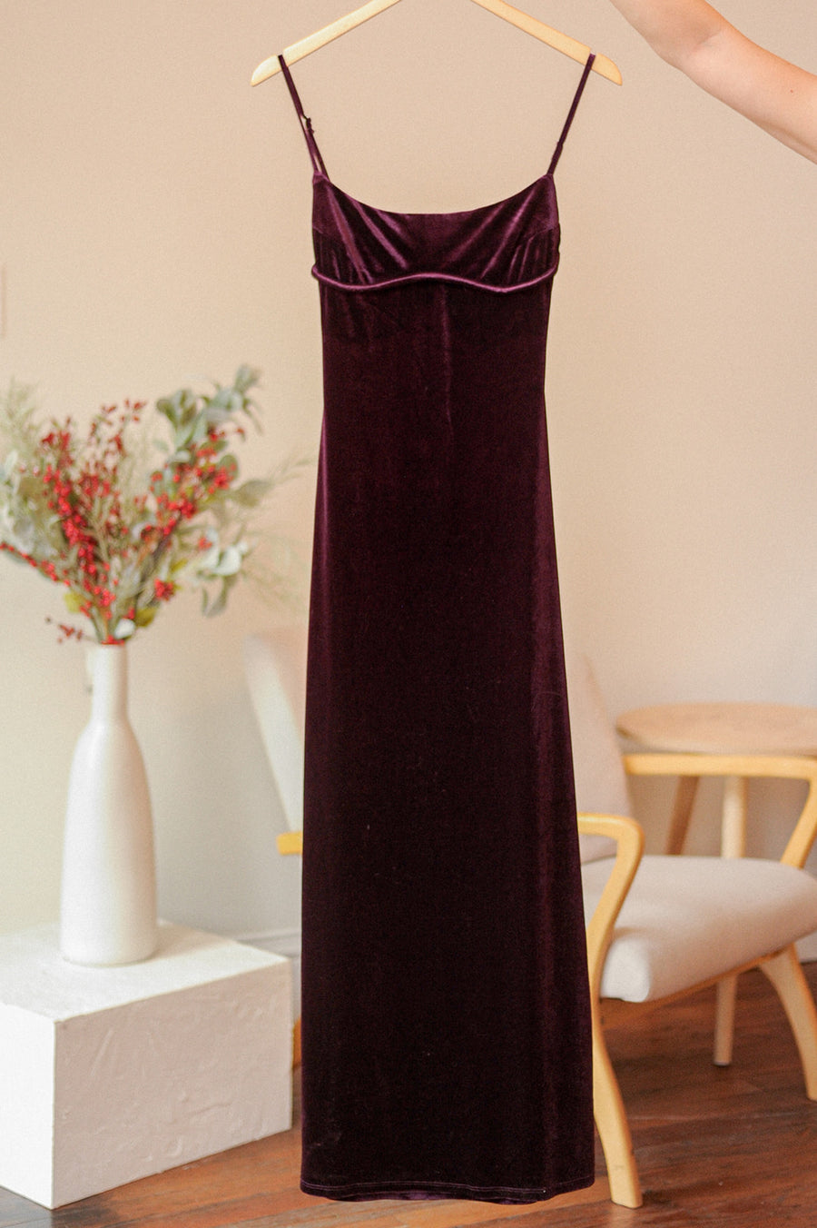 Thirty/Thirty Plum Velvet Maxi dress