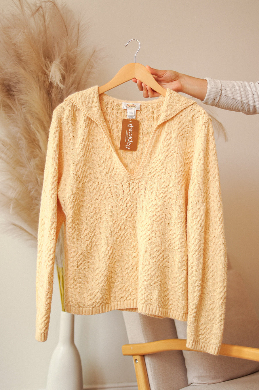 Talbots Yelow Collared Knit Sweater