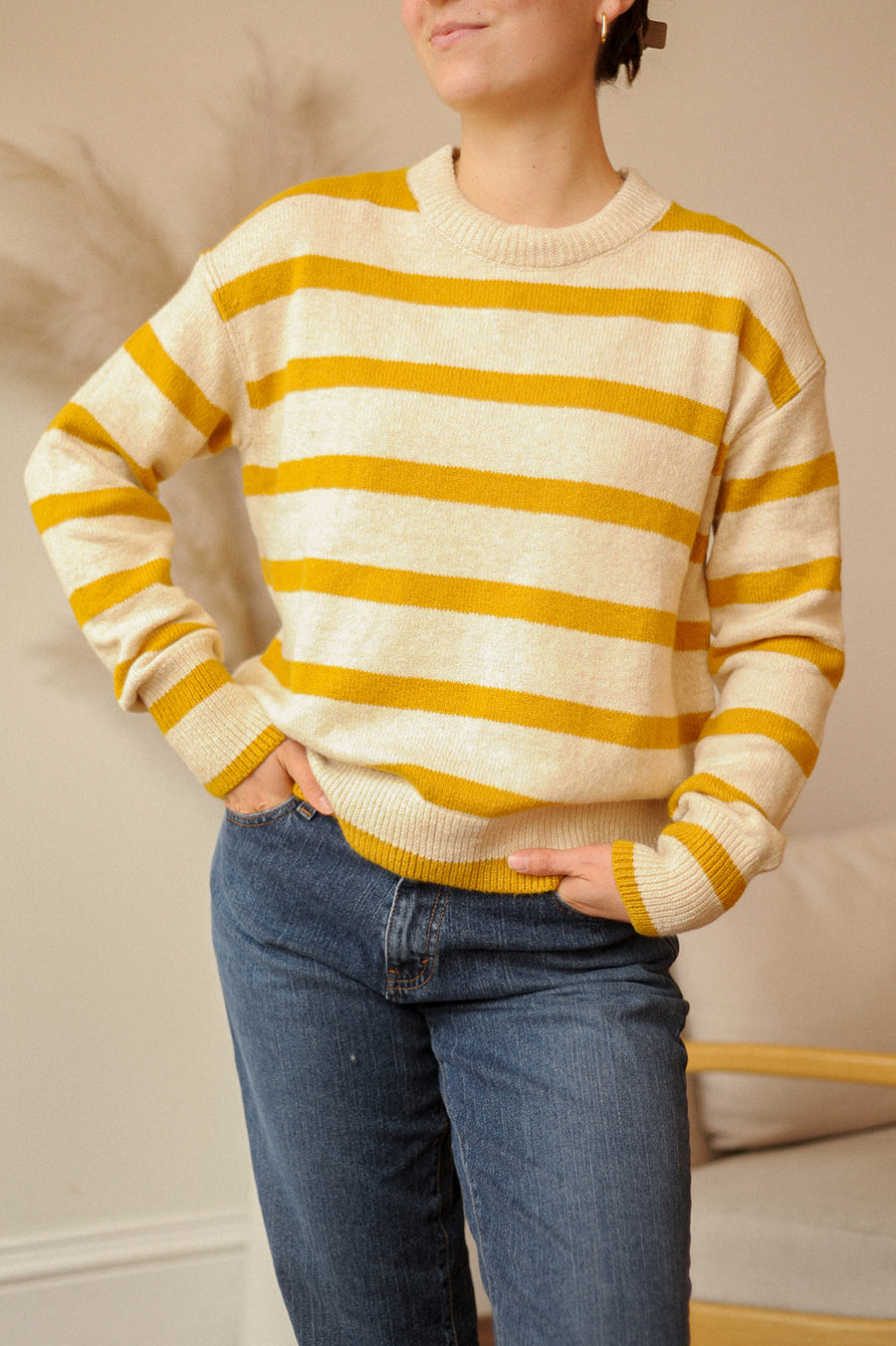 NWT Banana Republic Yellow Striped Sweater