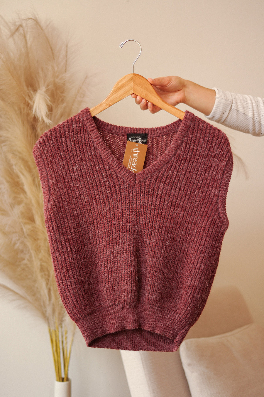Present Tense Red Sweater Vest