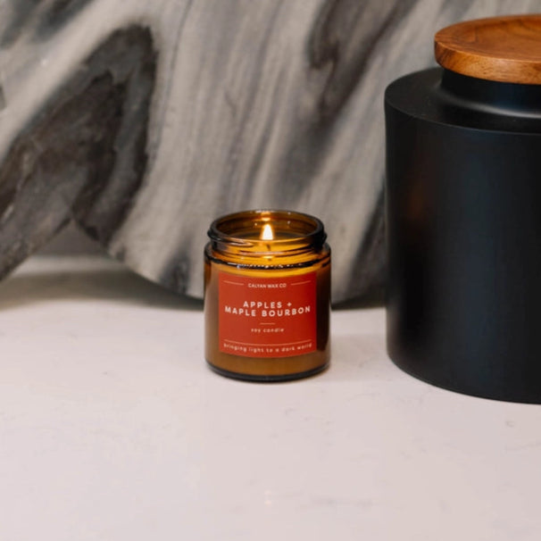 Apples + Maple Bourbon - Mini Soy Candle