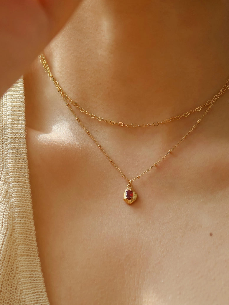 Ryleigh 18K Gold Non-Tarnish Petite Necklace | 2 Colors