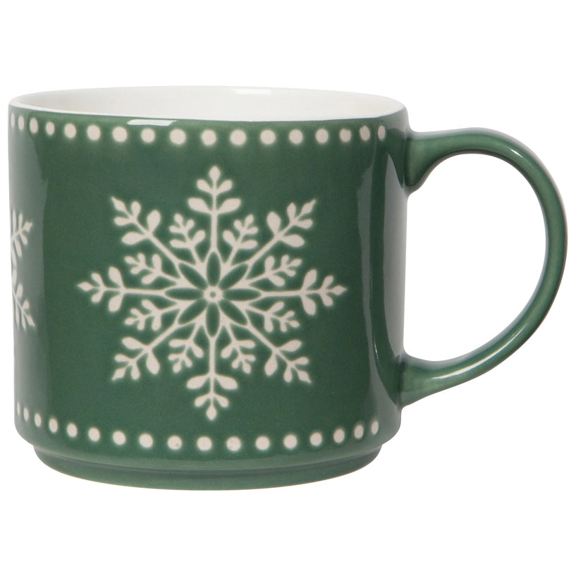 Good Tidings Christmas Snowflake Mug