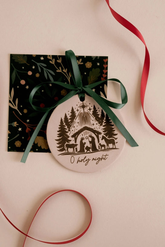 Holy Night Leather Ornament