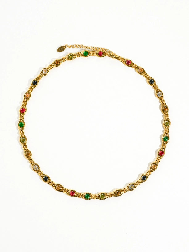 Alba Colored Cubic Zirconia Necklace