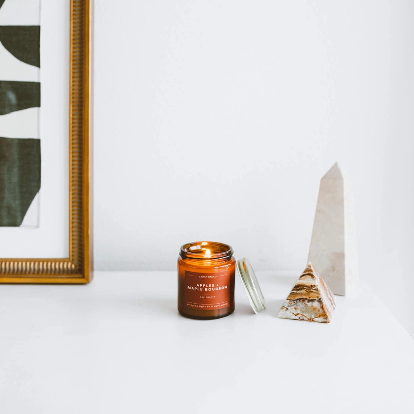Apples + Maple Bourbon - Mini Soy Candle