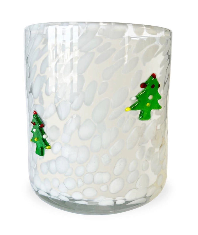 Christmas Tree Farm Holiday Confetti Icon Candle