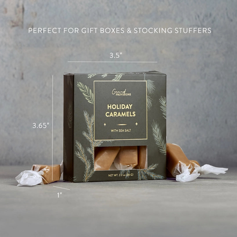Creamy + Soft Holiday Caramels with Sea Salt