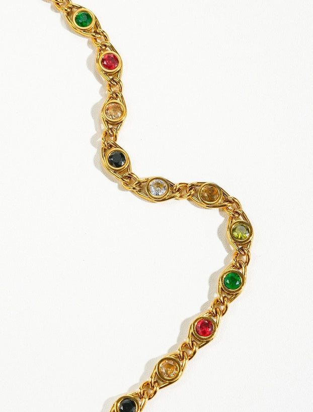 Alba Colored Cubic Zirconia Necklace