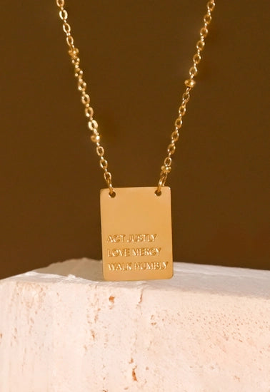 Act Justly Give Mercy Necklace