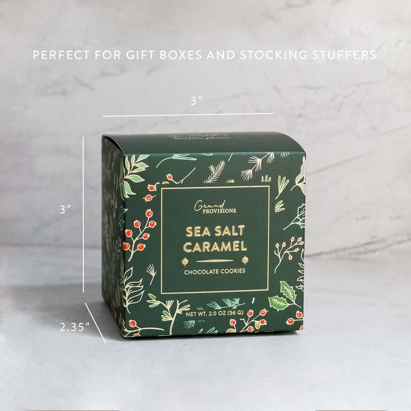 Holiday Sea Salt Caramel Cocoa Cookies