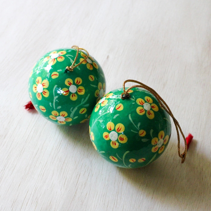 Paper Mache Ball Ornaments | Assorted