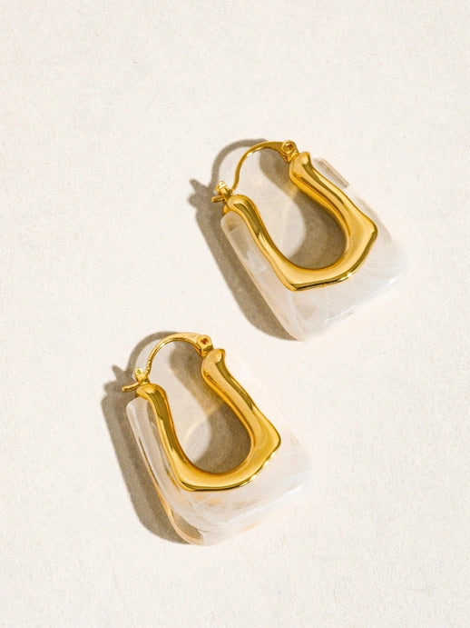 Talia 18K Gold U-Shaped Boho Hoop Earring | 2 Colors